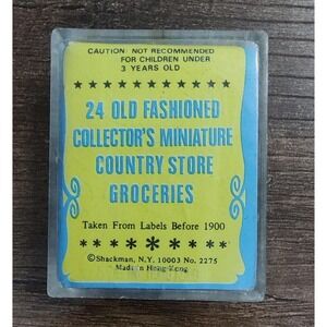 Old Fashioned Collector's Miniature Country Store Groceries Shackman 24 Cans B13